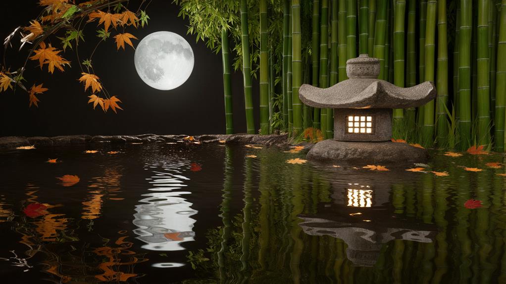 lunar reflection on water